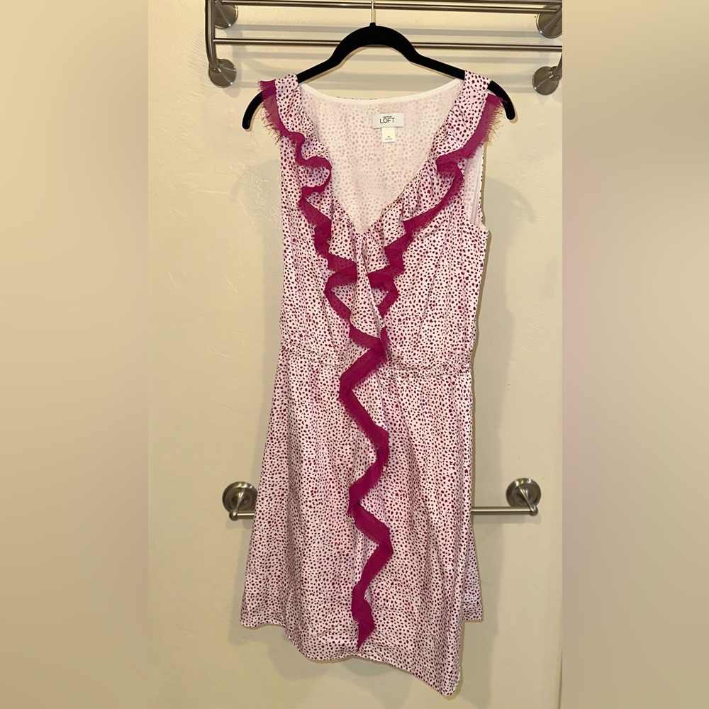 LOFT Pink Patterned Dress